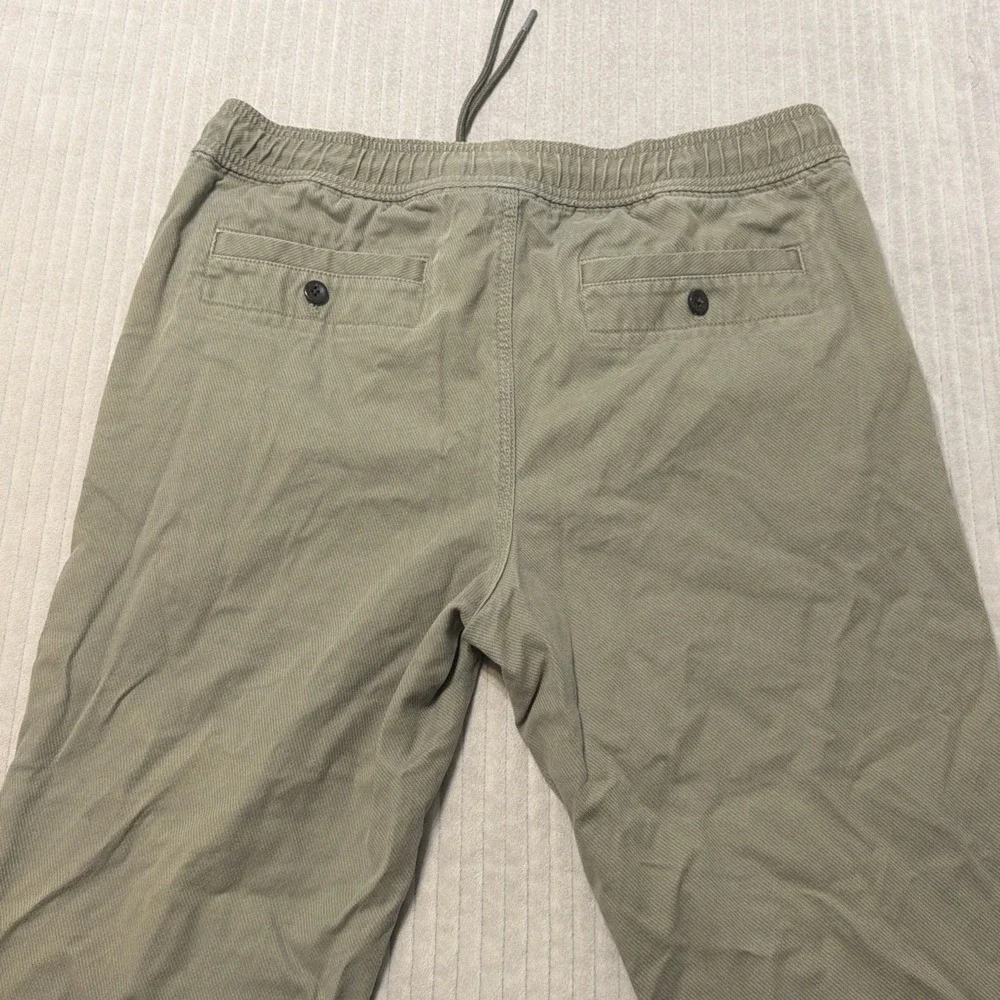 Banana Republic Jogger Pants Mens 34x27 Green Aiden Fit Drawstring Twill Cuffed